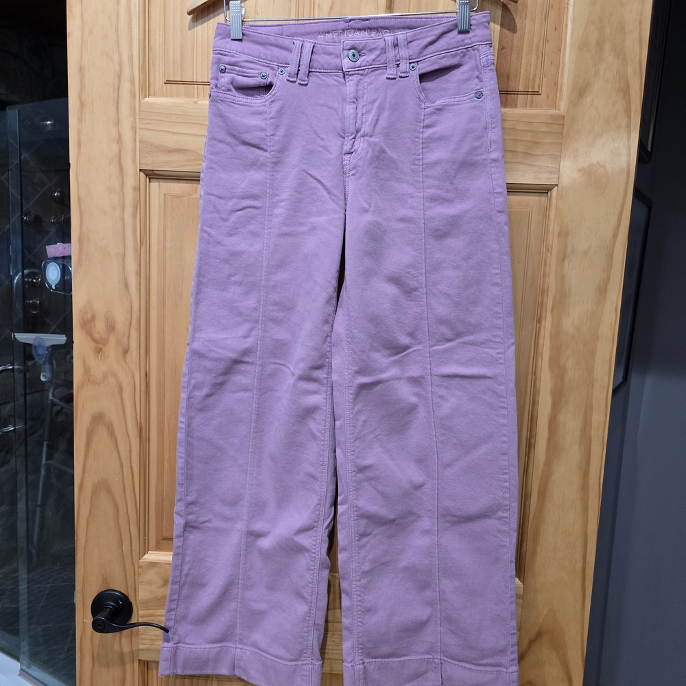 American Eagle Outfitters Purple Wide Leg Jeans